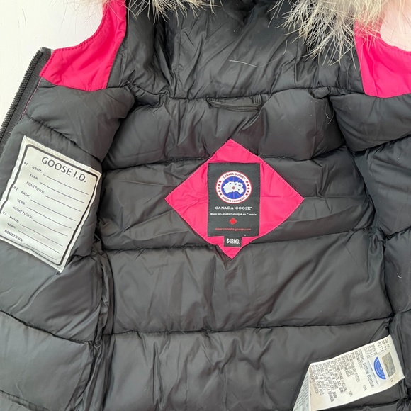 $550 Authentic Canada Goose Reese Winter Coat Down Jacket 6-12 Months Pink - Picture 3 of 7
